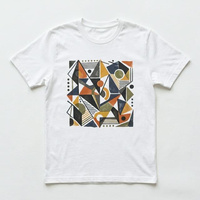 Graphic Art Print in White Canvas