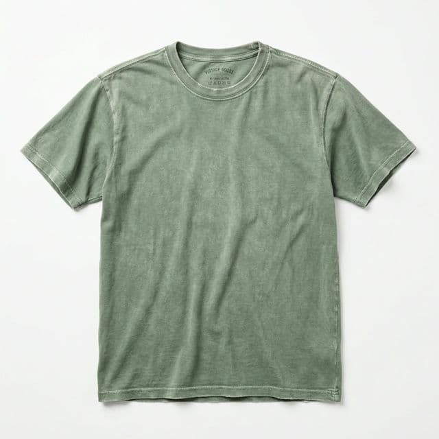 Vintage Wash Tee in Sage Green